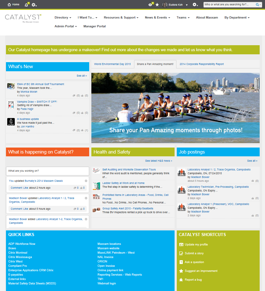 genesys intranet home page
